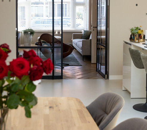 gietvloer woonkamer vloerverwarming