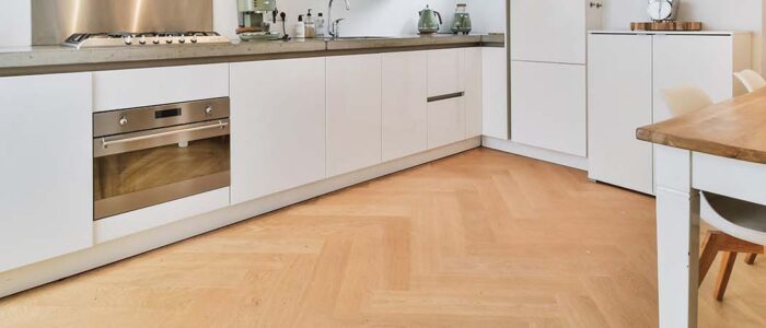Houten vloer keuken