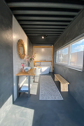 microcement in woonkamer